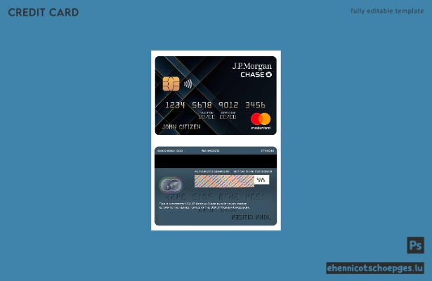 USA JP Morgan Chase Bank Mastercard Beispielvorschau